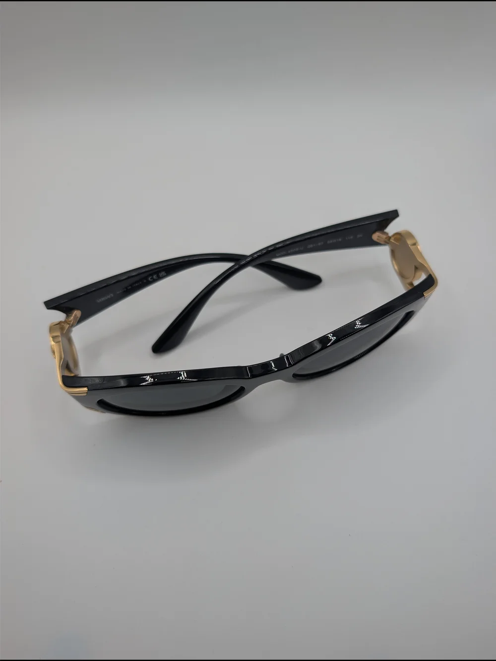 NIB Versace Black Medusa Oval VE4503U Gold Details